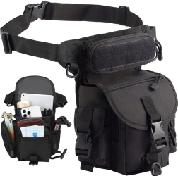 Taktička bedrena torbica s pojasom za struk, vodootporna, 6 džepova