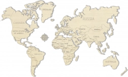 Drvena karta svijeta WOODEN CITY velika