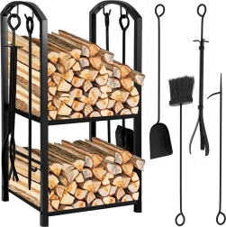 Stalak za ogrjevno drvo s dodacima