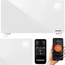 Stakleni električni radijator KAMINER Zelva 2500 W s Wi‑Fi i daljinskim upravljačem