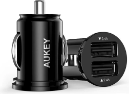 Aukey mini autopunjač 2× USB 24 W s tehnologijom AiPower