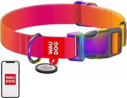Najlonska ogrlica za pse s QR kodom WAUDOG, narančasta