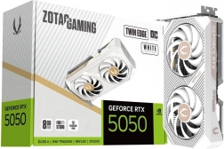 Bijela grafička kartica ZOTAC GAMING GeForce RTX 5050 Twin Edge OC 8 GB GDDR6