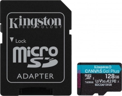 MicroSD kartica 128 GB Kingston Canvas Go! Plus A2 U3 V30 s adapterom