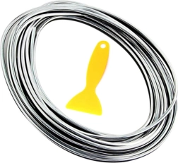 Ag679b ukrasna lajsna 5 m srebrna