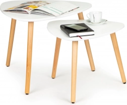 Set konferencijskih stolova 2 kom bijelih skandinavskih