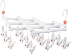 Sklopiva sušilica za rublje s kvačicama, 14 kvačica, bijela