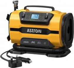 Prijenosni kompresor AstroAI 150 PSI, 12V DC i 110–240V AC