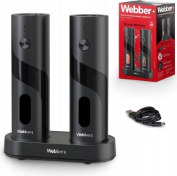 Električni set mlinca za sol i papar, USB‑C punjenje, 2 kom s podesivom gruboćom i svjetlom