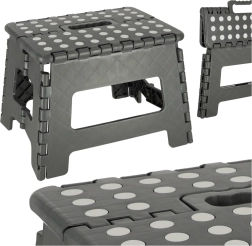 Sklopiva protuklizna stolica 22 cm – tamno siva