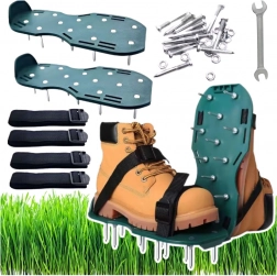 Aerator vertikutor s šiljcima na cipele za travnjak