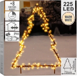 Vanjsko metalno svjetleće drvce 225 LED 100 cm