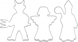 Set nehrđajućih kalupa za kekse anđeo, vrag i sveti Nikola – 3 kom