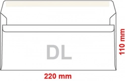 samoljepljive omotnice DL 100 kom