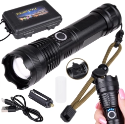 Snažna LED svjetiljka s USB punjenjem, vodootporna, sa zumom