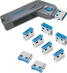 logilink blokatori usb priključaka s ključem, set od 8 komada