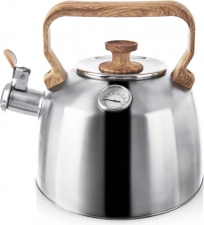 Čelični čajnik sa zviždaljkom i termometrom 3,2 l