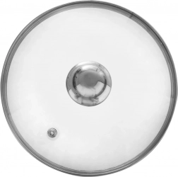 Stakleni poklop 22 cm s inox rubom