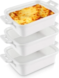 Porculanske posudice za pečenje bijele 160 ml, set 3 kom
