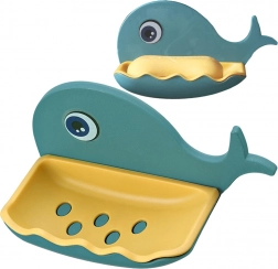 Zidna posudica za sapun u obliku kita s odvodom