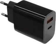 Mrežni punjač 20 W s USB‑C i USB‑A s Power Delivery, crna
