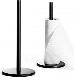 Metalni stalak za kuhinjski papir, crni, 33 cm