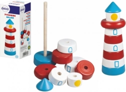 Drvena slagalica piramida svjetionik DETOA