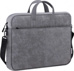 Siva torba za prijenosno računalo 15,6″ od eko kože