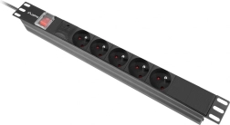 Lanberg napajalačka listva Rack PDU 19" 1U 16A 5x230V 2 m crna IEC C14