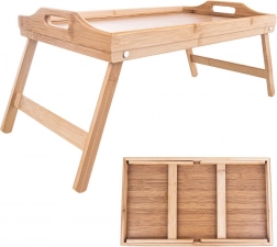 Sklopivi bambusov poslužavnik za doručak 50 × 30 × 24,5 cm