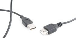 USB 2.0 produžni kabel, 0,75 m, crni