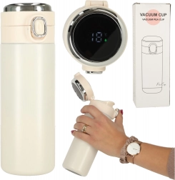 Termo šalica s usnikom LED 420 ml bež