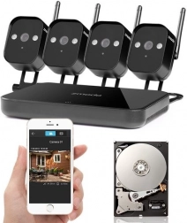 Zmodo 720p Wi‑Fi sustav kamera s mini NVR i 1TB diskom (4 kamere)
