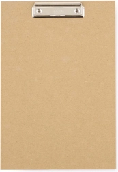 pisalna podloga A4 kraft nature s metalnim klipom
