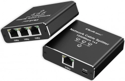 Ethernet razdjelnik mini switch 1x3 RJ45 1000 Mb/s USB-C aluminijski