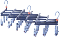 Sklopiva vješalica za rublje s kvačicama, 29 kvačica, tamnoplava