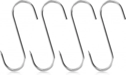 Dimni S-kuke 15 × 12 cm, nehrđajući čelik, 4 kom
