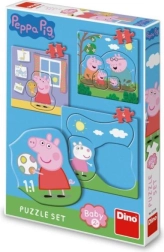Set slagalica Peppa Pig: Obitelj 3–5 dijelova za malu djecu