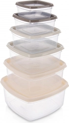 Set posuda za hranu s poklopcima, 6 kom