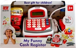 Dječja blagajna s trakom i priborom, bijela