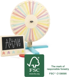 drveno kolo sreće s školskom pločom SMALL FOOT Active