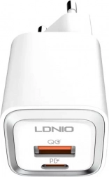 Brzi punjač LDNIO 20 W s USB‑C i USB + kabel USB‑C – Lightning (MFi)
