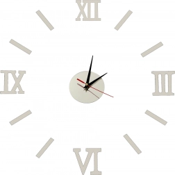 Podesiv DIY 3D zidni komplet satova srebrni 130 cm