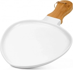 porculanski poslužavni tanjur Terrestrial 34,5 × 21 cm s bambusnom drškom