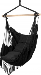 viseća brazilska fotelja s jastucima tamno siva