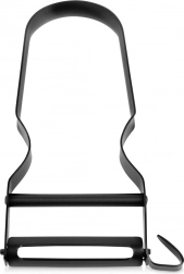 Rezač za povrće i voće od nehrđajućeg čelika, crni, 11,5 cm