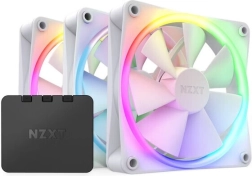 Set od 3 NZXT F120 RGB ventilatora s kontrolerom – bijela