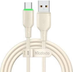 USB‑C kabel Mcdodo s LED diodom 1,2 m, bež