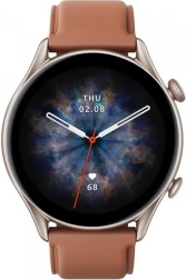 pametni sat Amazfit GTR 3 Pro s kožnim remenom, smeđi