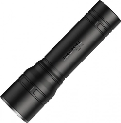 džepna svjetiljka Superfire s USB punjenjem i 4 načina rada, crna